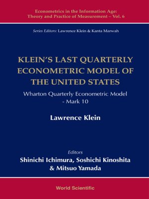cover image of Klein's Last Quarterly Econometric Model of the United States